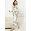 Anjue Silk Satin Pajamas Women Long Sleeve Silk Pjs Set