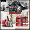 Podxco Pot and Pan Organizer for Under Cabinet, 8 Tiers
