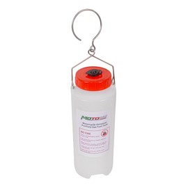 MOTO4U - Tanque de combustible auxiliar de gasolina universal para motocicleta, kit de herramientas de reparación de tanque de gasolina auxiliar de 1 litro con manguera de combustible, válvula de