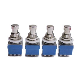 3PDT Foot Switch CLIFF FC71077 Type 3 Circuit 2 Contact 9 Pin Blue 4 Piece Set