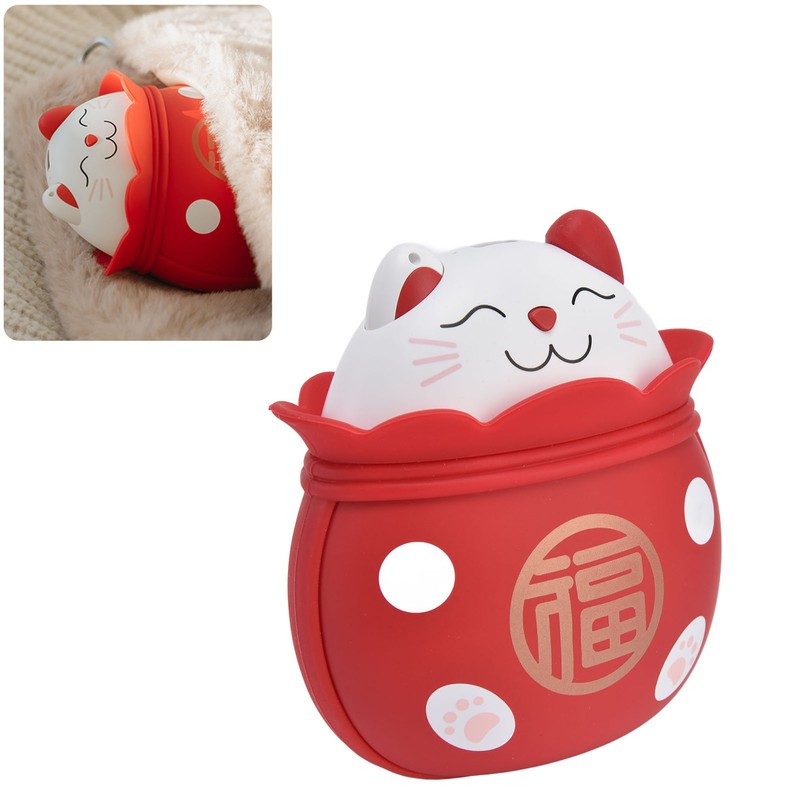 Electric Hand Warmer USB Rechargeable Double Sided Portable Lucky Cat