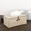 BTSKY Household Rectangular Seagrass Facial Tissue Box - Decorative Woven