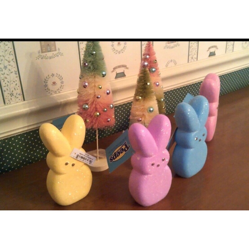 Bethany Lowe 6” Peeps Pastel Purple Easter Bunny Figure W