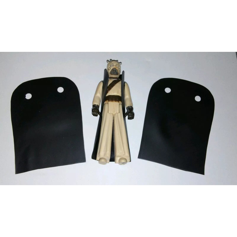 Custom Made Black Vinyl Cape Accessory For Vintage Tusken Raiders