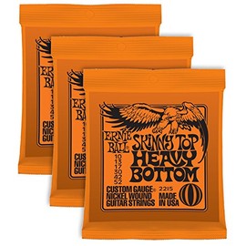Ernie Ball Skinny Top Heavy Bottom Nickel Wound Sets, .010 - .052, Bundle of 3 Sets
