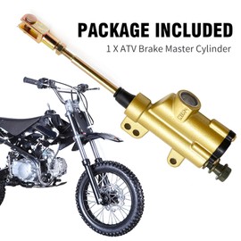 Rear Brake Master Cylinder Replacement for Chinese Dirt Pit Bike Sunl Pitster SSR Thumpstar 110 125 140ccDirt Pit Bike, ATV Brake Master Cylinder, Gold