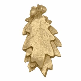 Renovators Supply Manufacturing Door Knockers for Front Door 6 in. Solid Brass Oak Leaf Shaped Door Knocker with Mounting Hardware
