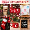 80 Pcs Christmas Stencils for Painting on Wood, Reusable Merry