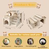 JOURINE 2 Packs Wooden House for Tiny Hamster Waterproof Design