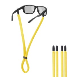 Omnful Eye Glasses Holder Floating Strap - Adjustable Sunglasses Strap lanyard for Men Women - Eyeglass Strap Holders Around Neck - Eyewear Retainer Cord Rope String for Sport - (2pcs Yellow)