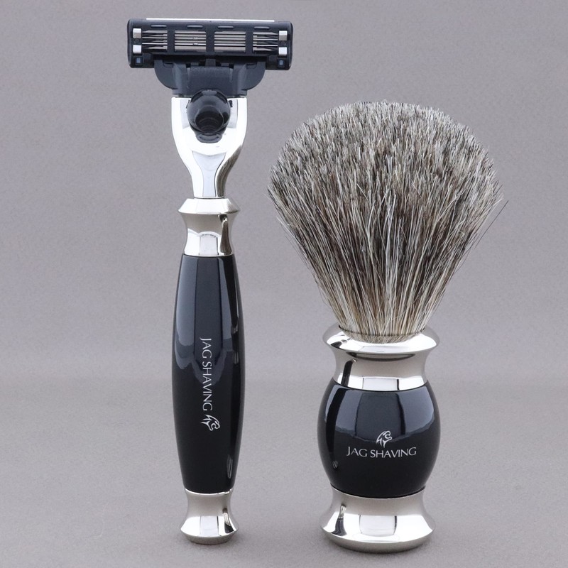 Jag Shaving Set - 3-Piece Shaving Set with Shaving Brush