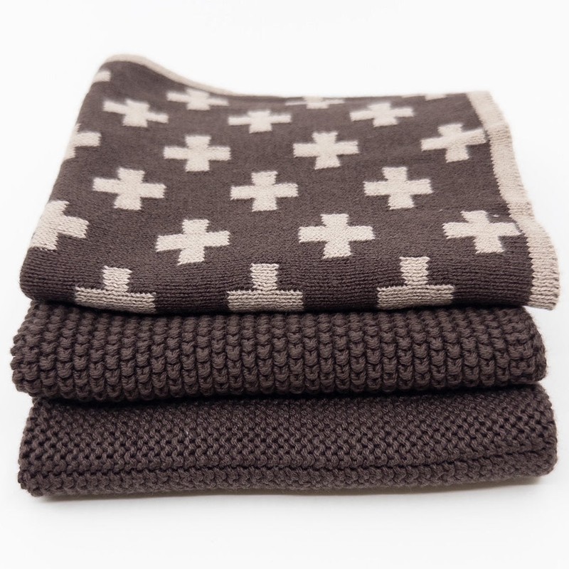 Ecovask Dish Cloth 3pc Variety Pack Organic Cotton, Pool Party