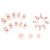 Medium Length Press On Rainbow Heart Acrylic Nails - 24