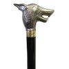 36" Elegant Wolf's Head Cane Gentleman's Walking Stick - Steampunk