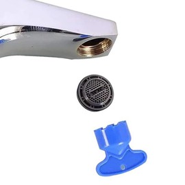 tunghey Faucet Aerator Key Removal Wrench Tool with 5 Sizes M16.5, 18.5, 21.5, 22.5, 24 Recessed Aerator Key Sink Aerator Wrenches for Cache Aerators Blue