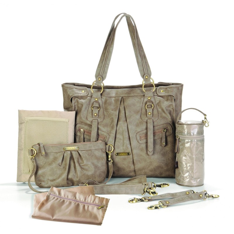 timi & leslie Dawn 7-Piece Diaper Bag Set, Cloud Blue