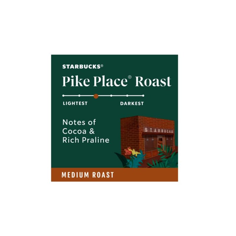Starbucks Coffee K-Cup Pods, Pike Place,72 Count(Pack of 1)