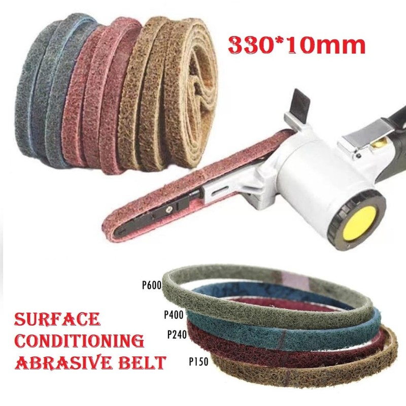 MiJunHD Nylon Sanding Belt 10 x 330 mm, Surface Conditioning