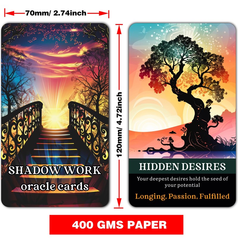 GZXINKE Shadow Work Oracle Cards, Inner Healing Oracle Deck, Self