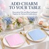 120 Pcs Pink and Blue Napkins,Gradient Pink and Blue Scalloped