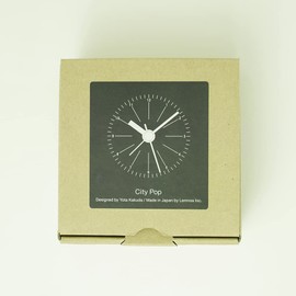 Lemnos Wecker City Pop / Wecker Analog ohne Ticken / Reisewecker in japanischer Qualität aus Holz gefertigt / analoger Wecker ohne Ticken / Wecker batteriebetrieben