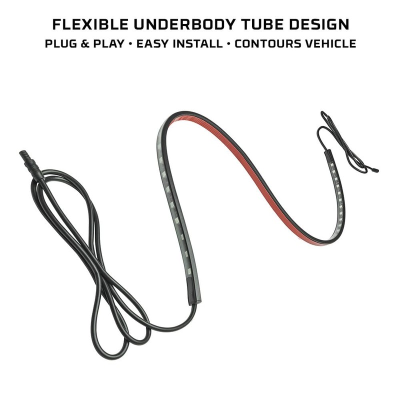 LEDGlow 6pc Red Flexible Truck Slimline LED Underbody Underglow Accent