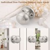 Probrico Square Door Knobs Brushed Nickel, Half Dummy Door Handles,