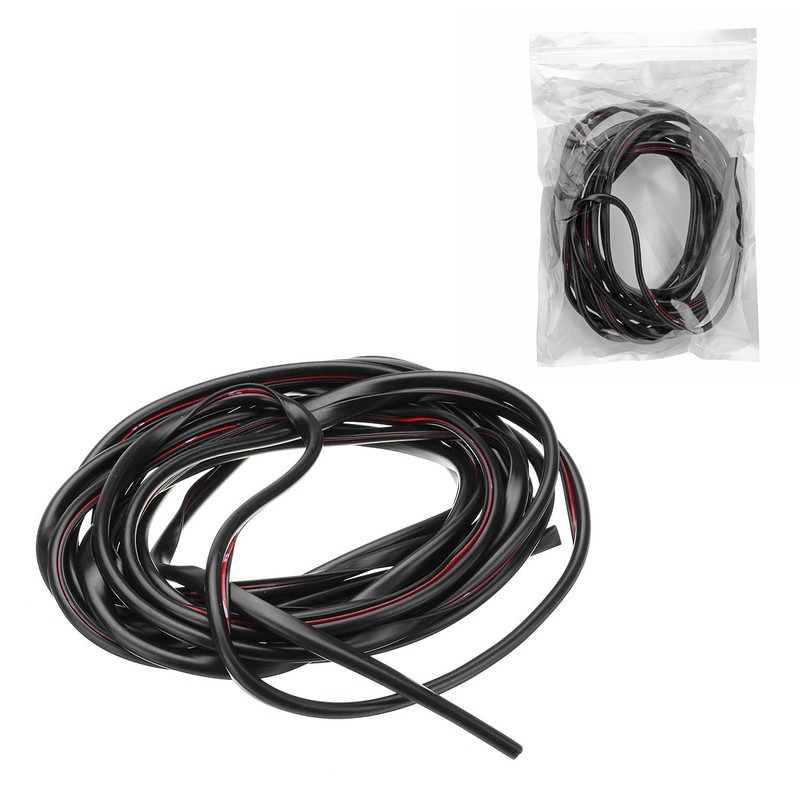 JenNiFer 5m Black/Blue/Red/Grey Rubber Car Door Edge Protector Anti-Collision Strip
