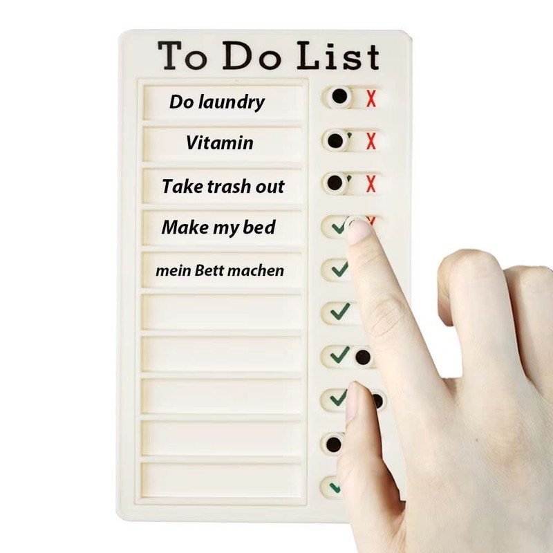 Checklist Board, Stick-On Task List, Reusable Memo Board for Children,