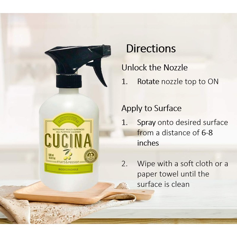 Fruits and passion Cucina Biodegradable Water Based All Purpose Cleaner