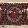 Indian hippie Bohemian psychedelic peacock mandala wall hanging bedding tapestry