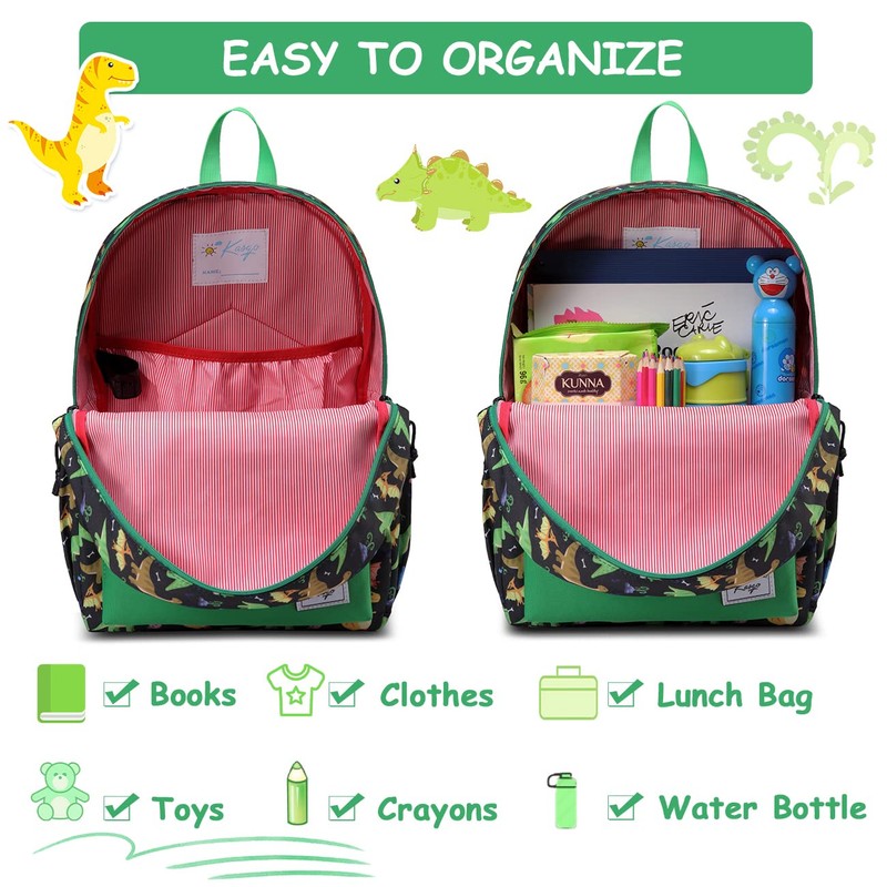 Kids Backpack for Boys, Kasqo Cute Lightweight Water Resistant Toddler