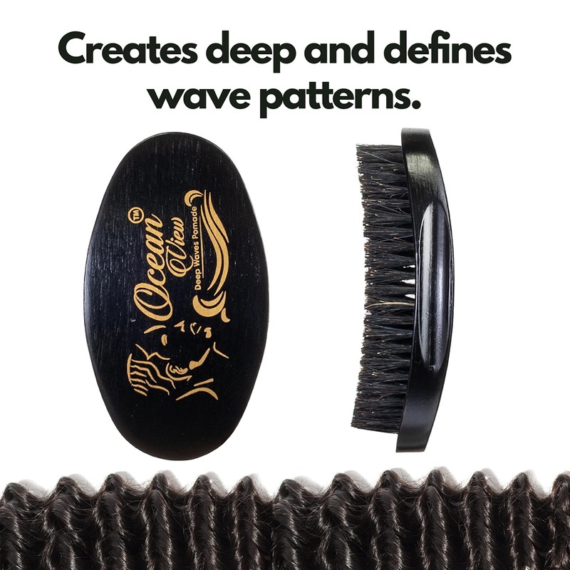 Ocean View Pomade with Wooden Palm Brush for Men -