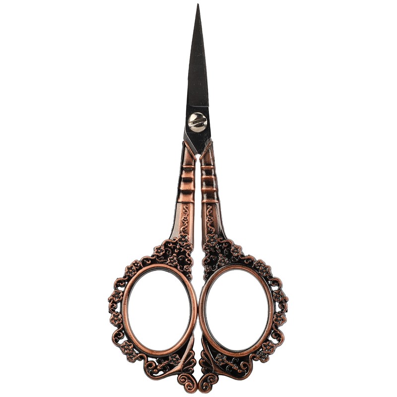 Vintage Embroidery Scissors Set Wooden Stainless Steel Sewing Box Scissors