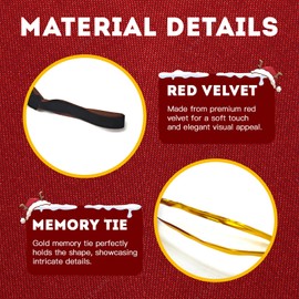 30pcs Velvet Bows for Christmas Tree, Christmas Tree Bows, Christmas Bows for Tree, Velvet Christmas Ornaments, Vintage Christmas Decor, Christmas Decorations for Wreath Garlands Home Holiday (Brown)