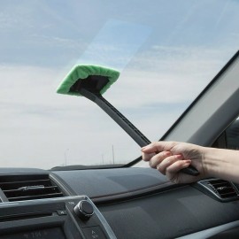 Stalwart Car Windshield Glass Window Wonder Cleaner Microfiber Cloth Pivot Head Handle