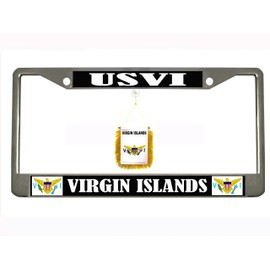 USVI Virgin Islands Metal Auto License Plate Frame Car Tag Holder/Car Accessories