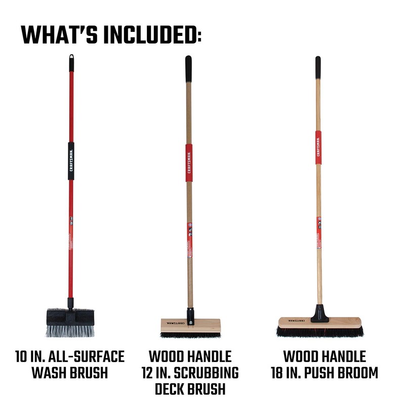 CRAFTSMAN CMXMKIT0080 3-Piece Heavy Duty Cleaning Tool Set with 10