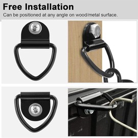 10 Pcs Trailer Tie Down Anchor, D Tie Down Rings, Stainless Steel D Ring, Heavy Duty Tie Down Anchor, Tie Down Anchor Hook, Retaining Ring Hook, for Cargo Safety in Trucks, Boats, Trailers