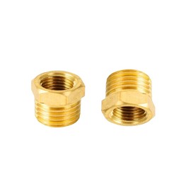 MiJunHD 2PCS Brass Reducer Connector | BSP Female Thread G 1/8 ≈ 9mm to Male Thread G 1/4 ≈ 13mm | Pipe Thread Reducing Joint Plumbing Adapter for Pipe Connection Converting