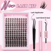 UILULU DIY Lash Clusters Kit 140 Individual Clusters False Eyelashes,