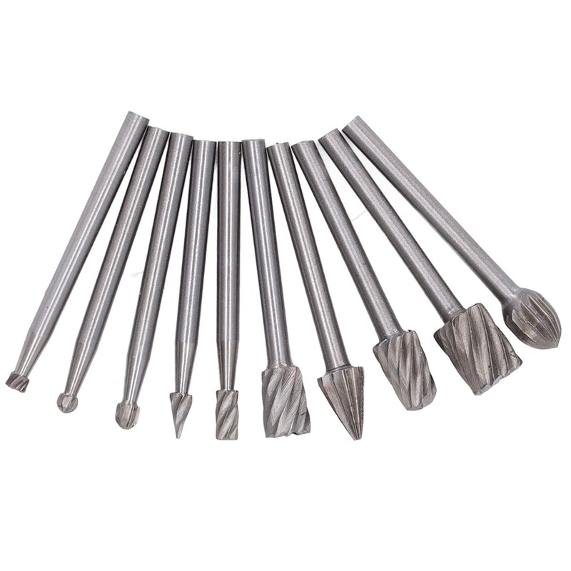 10 Pcs Rotary File Fast Chip Cutting Grinder Bit High
