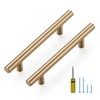 Ravinte 5 Pack Kitchen Cabinet Handles Champagne Bronze 3-3/4 Inch