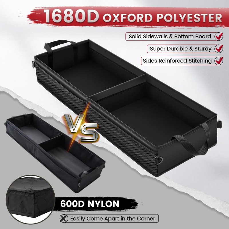 Under Seat Truck Organizer Storage Box with 1 Removable Divider