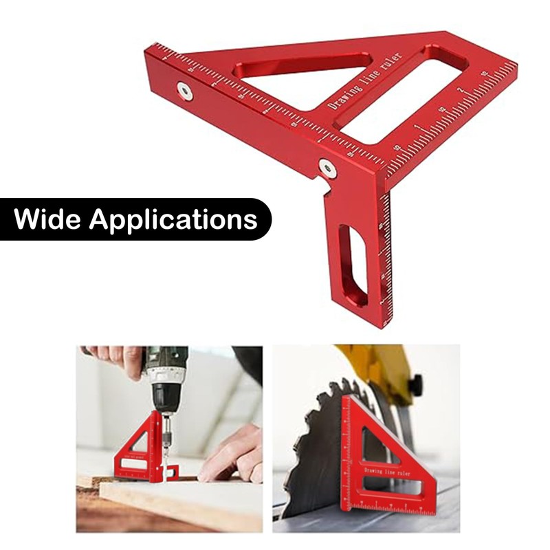 3D Multi Angle Measuring Ruler, 45° & 90° Degree Triangle