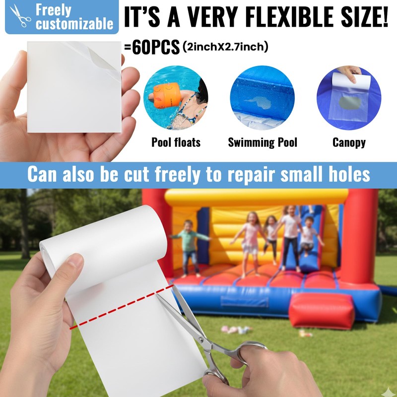 Inflatable Repair Patch Kit for Bounce House, Vinyl Pool, Tent,Plastic