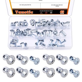 Tanstic 45Pcs M4 M5 M6 Petal Nuts Jack Nuts Expansion Petal Nut Threaded Insert Petal Nuts for Hollow Wall Iron Skin