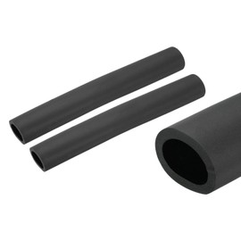 QUARKZMAN 2 x 25 cm Pipe Insulation Foam, Diameter 25 mm, Insulation Thickness 5 mm, Heating Pipe Cover for Fitness Equipment, Pipes, Handling (Black)