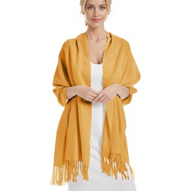 DiaryLook Yellow Pashmina Shawls and Wraps for Women Scarf Winter Warm Soft Scarves for Women UK Wedding Bridesmaids Gifts