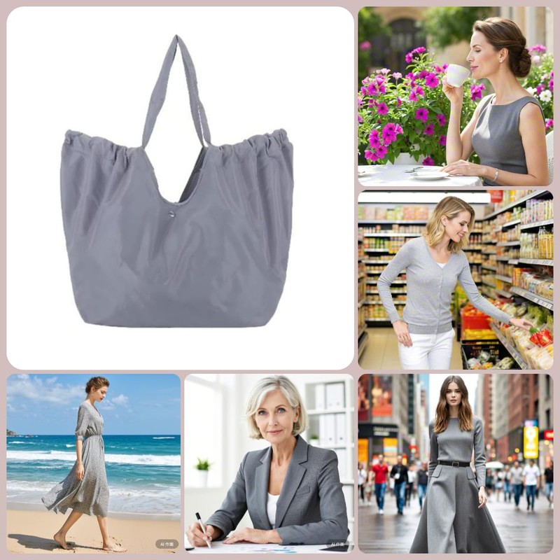 Ardorion Borsa per la spesa, pieghevole, riutilizzabile, borsa da spiaggia,